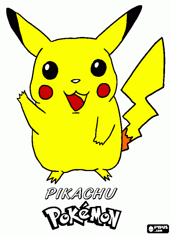 pokemon pikacho coloring page