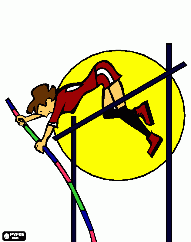Pole Vault coloring page