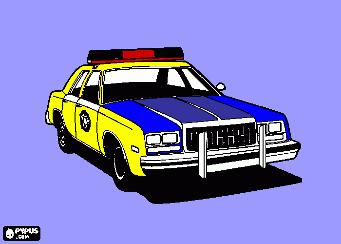 police car coloring page