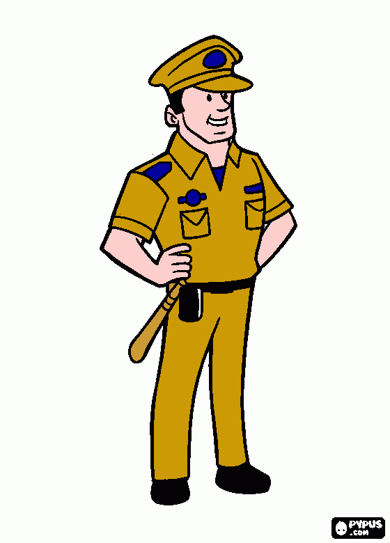 Policemen coloring page