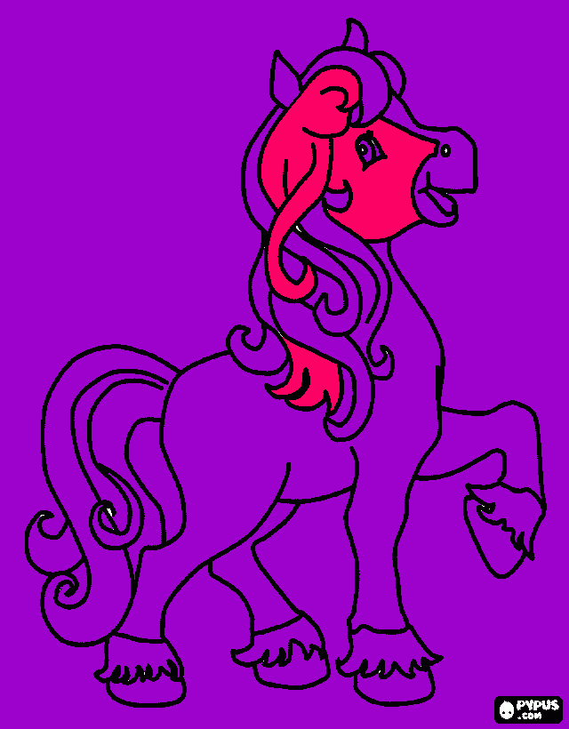 poney coloring page