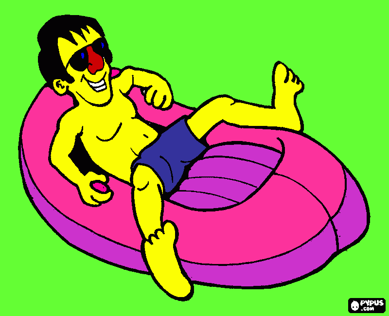 pool time coloring page