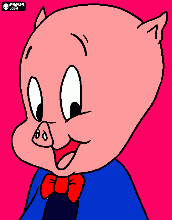 porky pig coloring page