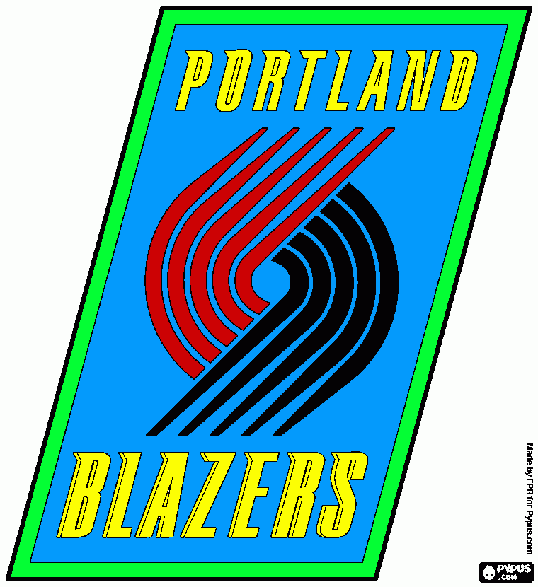 portland trail blazers coloring page