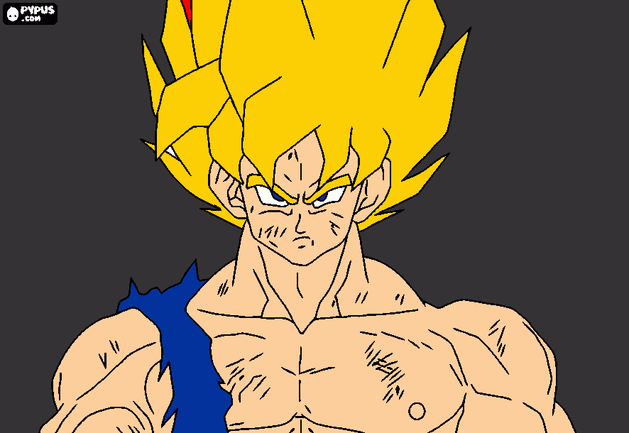 power lvl of ssj drake coloring page