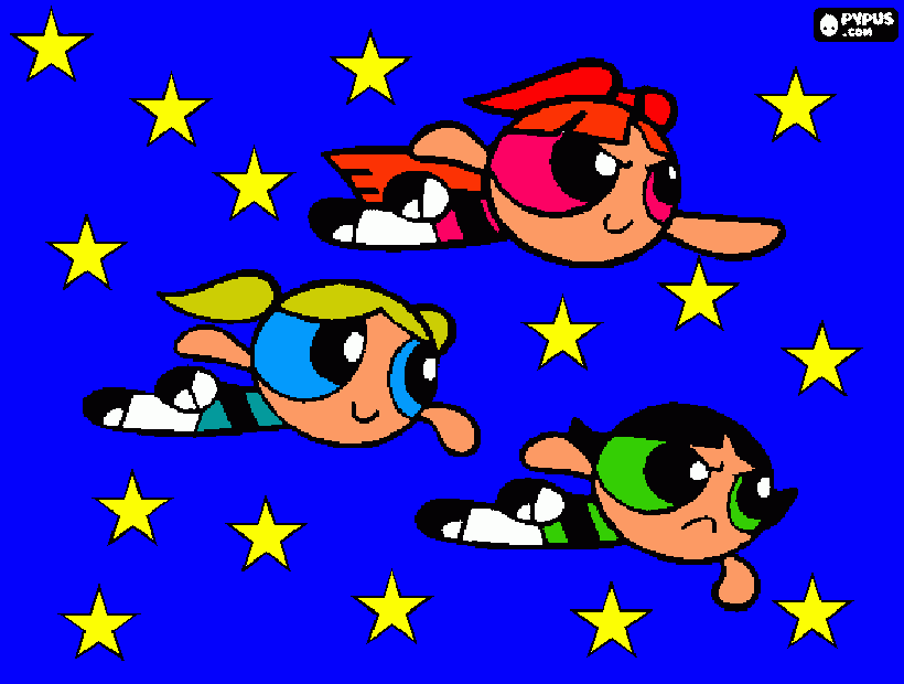 Power Puff Girls coloring page
