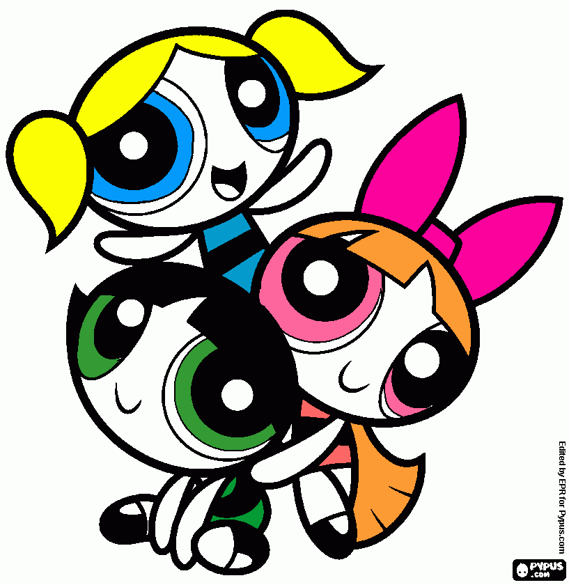 powerpuff girls coloring page