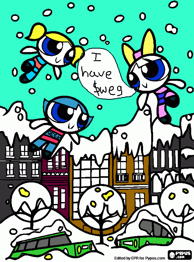 powerpuff swag coloring page