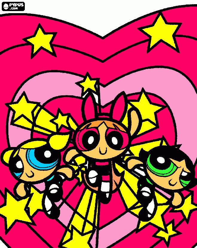 powerpuffgirls coloring page