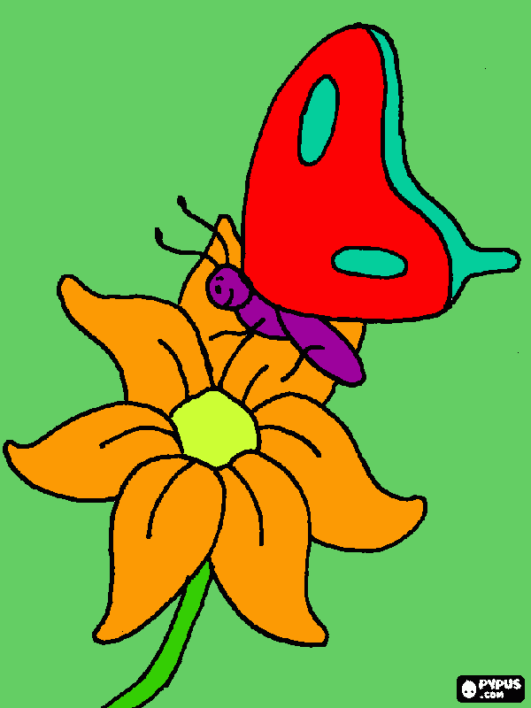 Pretty as a flutterby :) coloring page