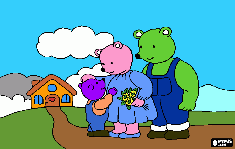 Pretty Famiry coloring page