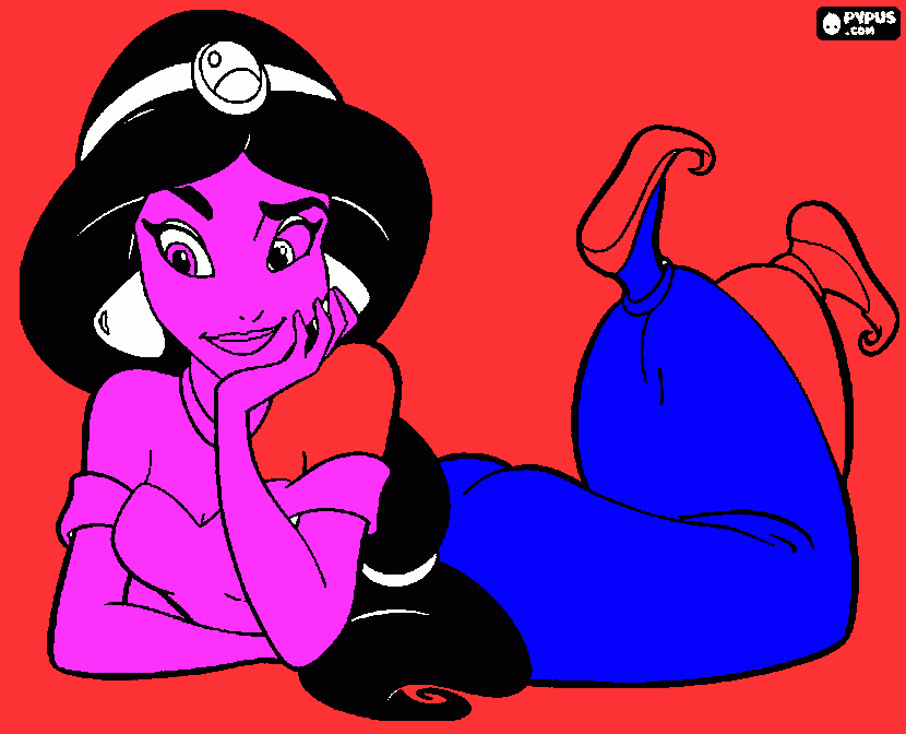 Princesa Jazmin coloring page