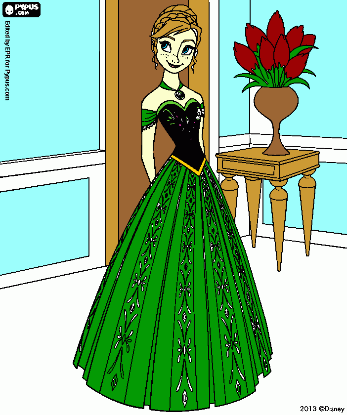 Princess Anna coloring page