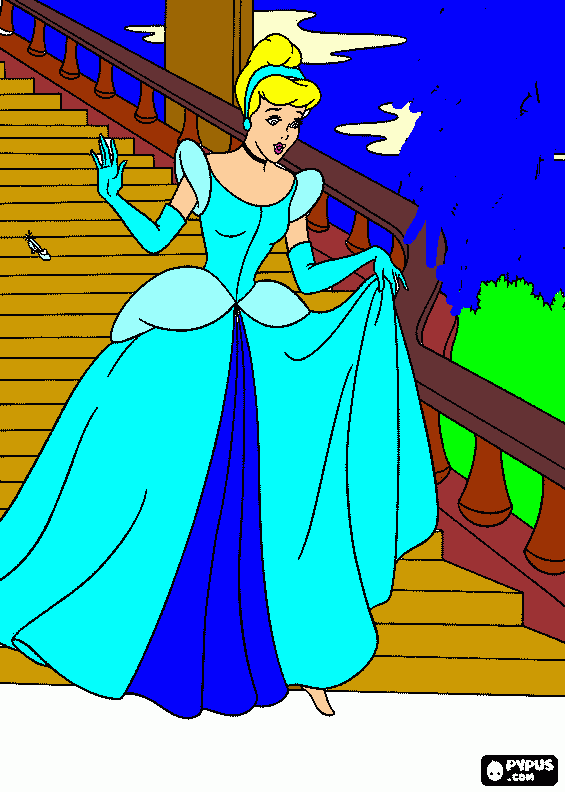 Princess Cinderella coloring page