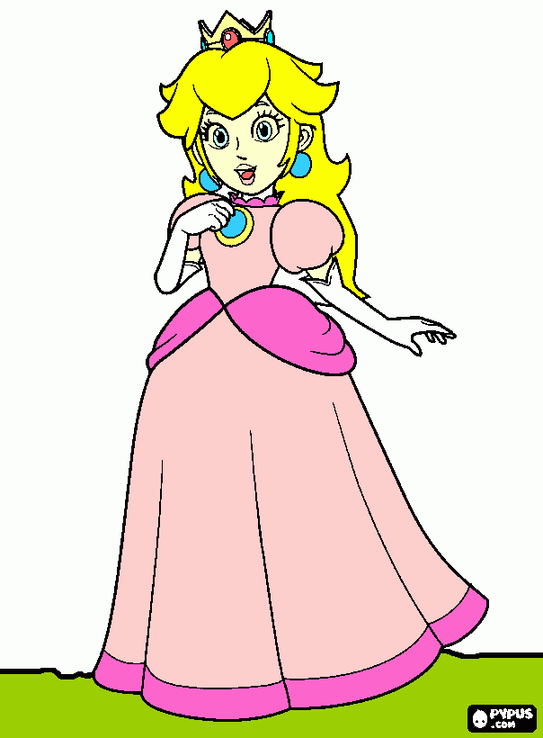 Princess Peach Coloring Page Printable Princess Peach Princess Peach Coloring Page Printable Princess Peach