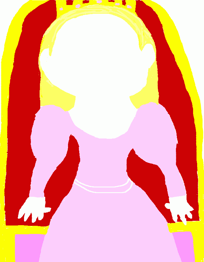 princess rapunzel without face coloring page