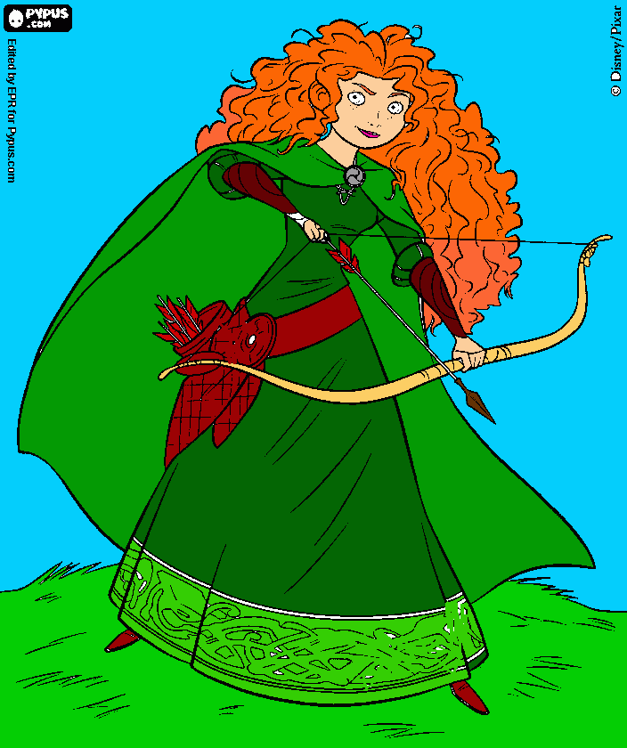 Princesses Merida. coloring page
