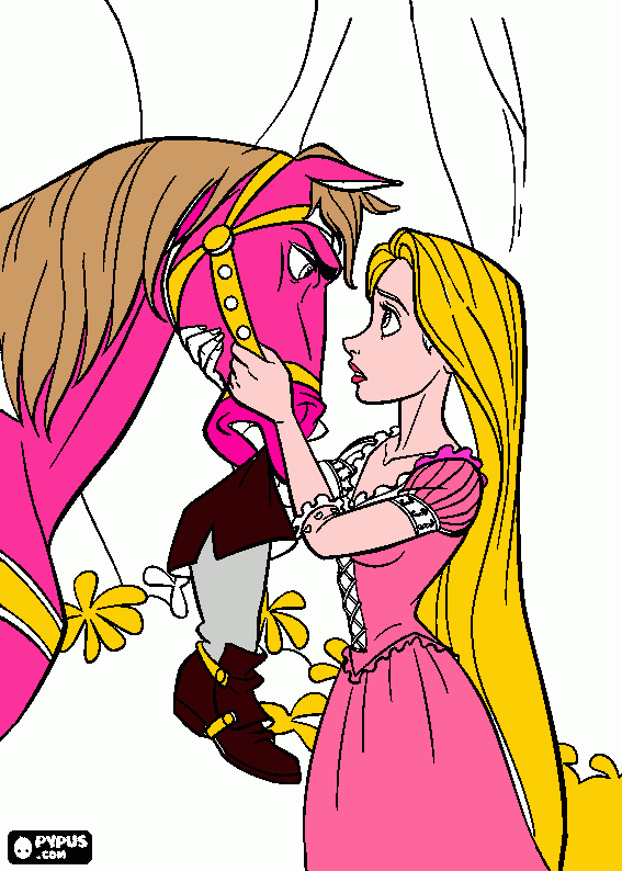 Prinsessteckning coloring page