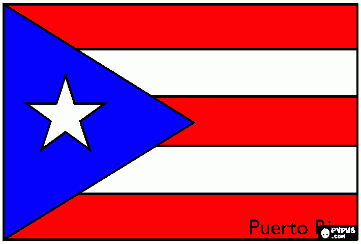 puerto rican flag coloring page