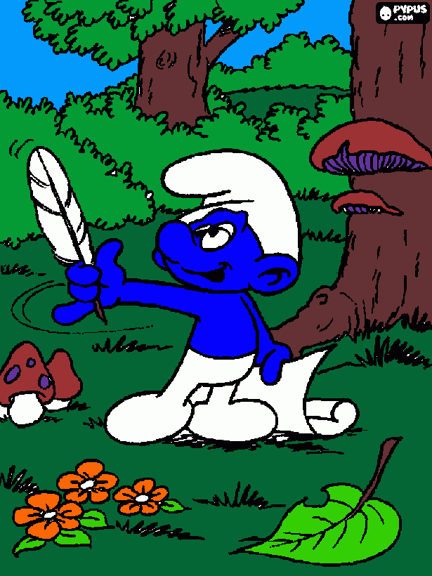 puffi coloring page