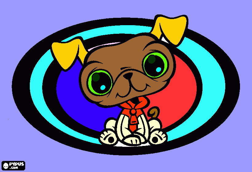 pug coloring page