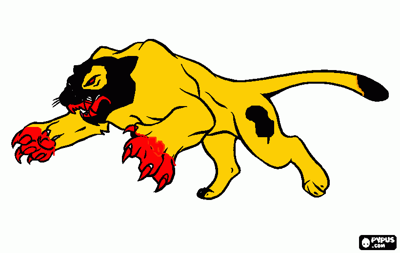 puma paduri coloring page