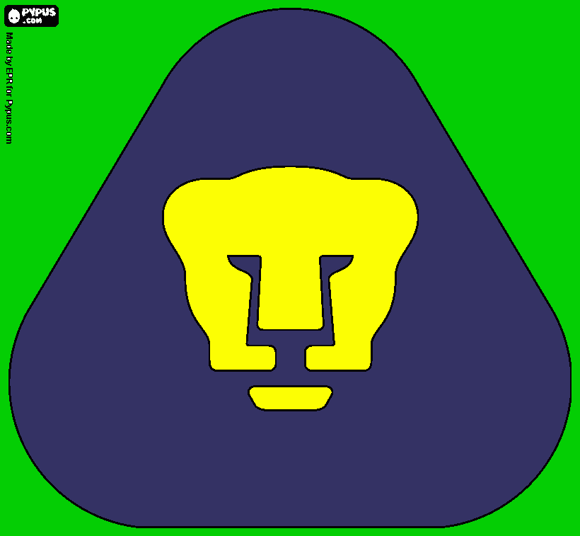 pumas unam coloring page