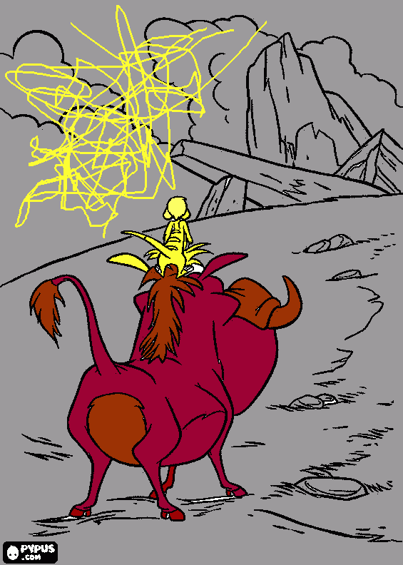 pumba coloring page