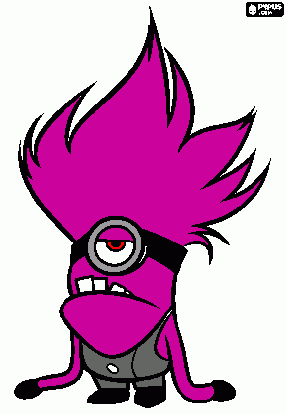 purple minion coloring page