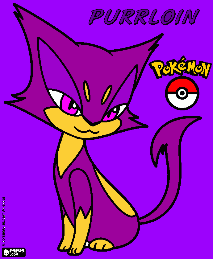 Purrlion coloring page