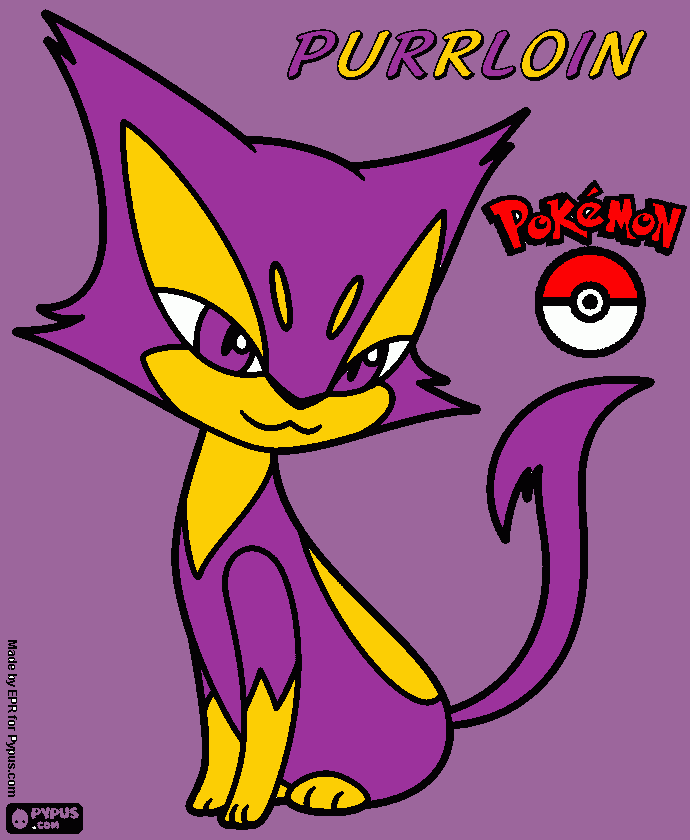 purrloin coloring page