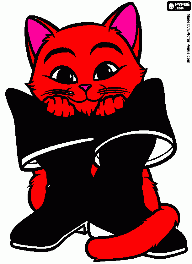 puss in boots kitty coloring page