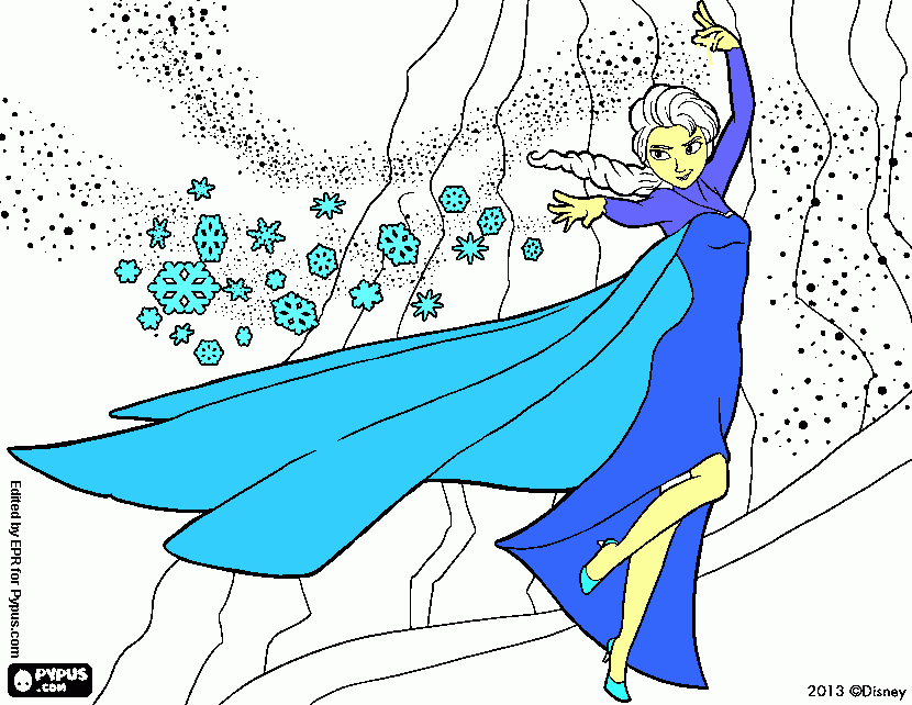 queen elsa coloring page