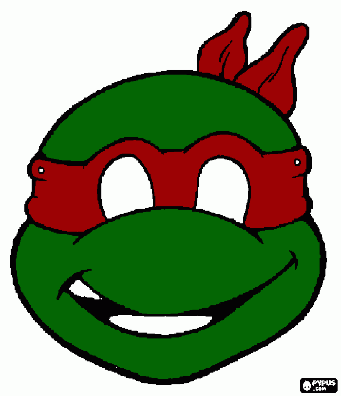 Rafael mask coloring page
