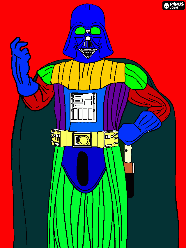 Rainbow Darth  coloring page