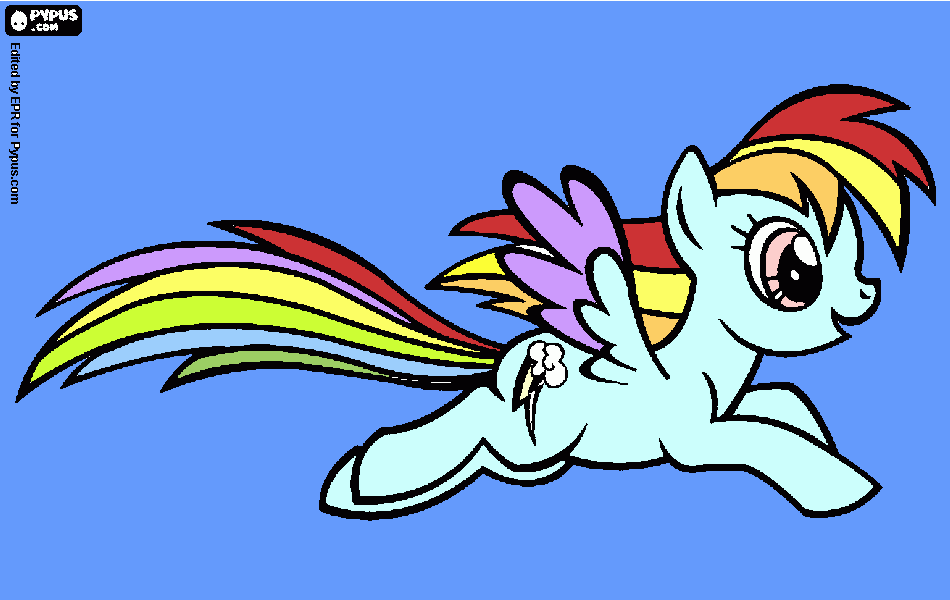 Rainbow Sparkle Pony! coloring page