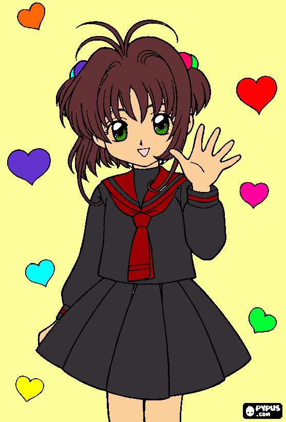 Random girl coloring page