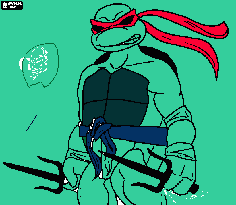 rapheal coloring page