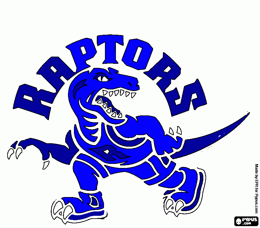 raptorsss coloring page