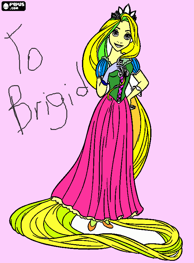 rapunz coloring page