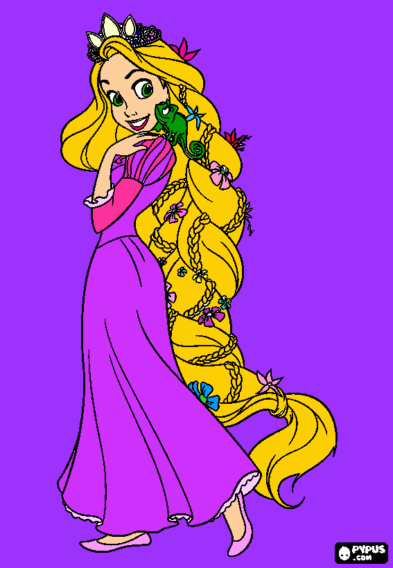 Rapunzel! coloring page