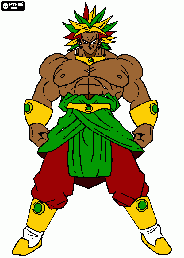 RASTA BROLY coloring page