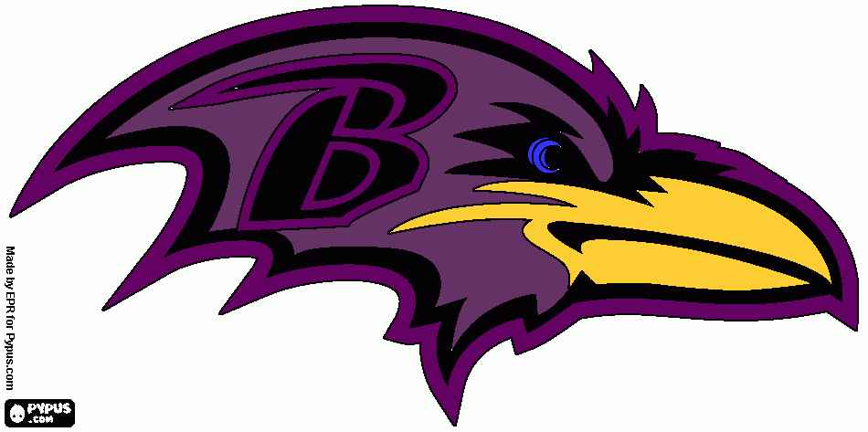 Ravens Logo coloring page