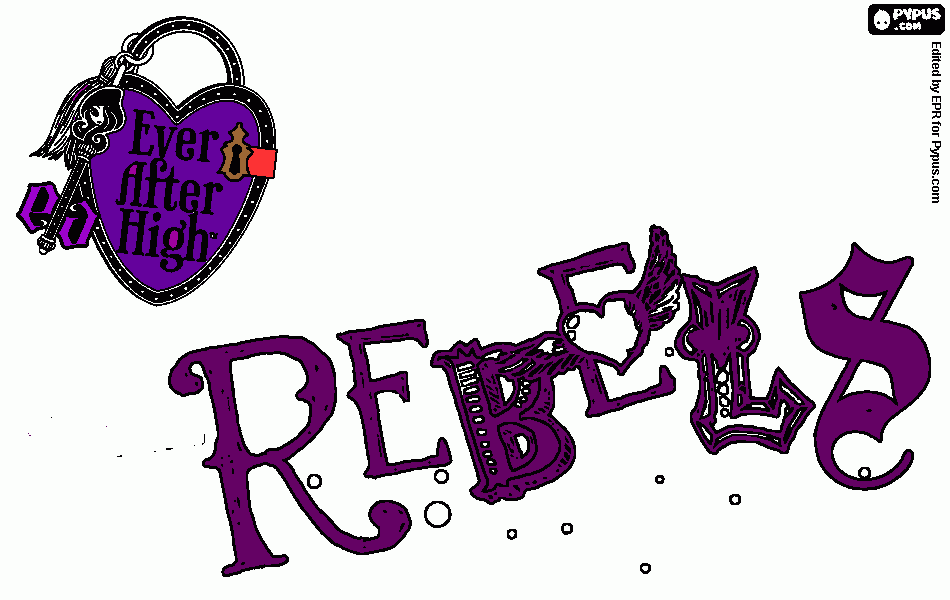 rebels ever after high coloring page