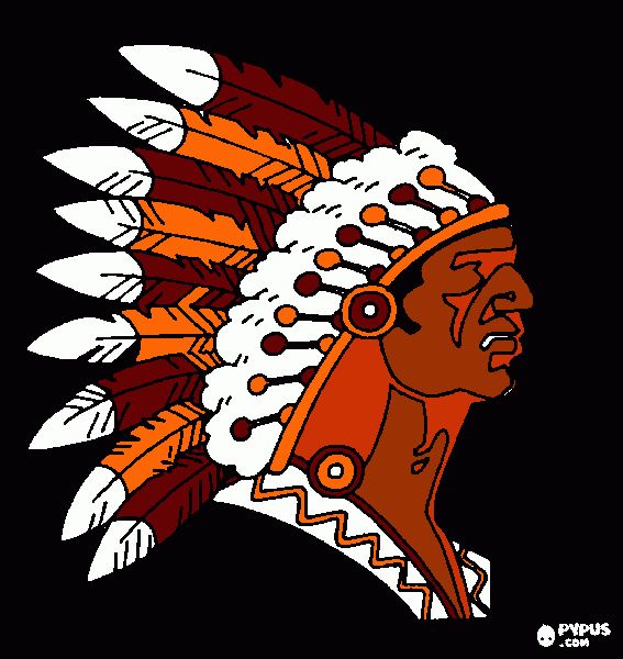RED SKIN 2 coloring page