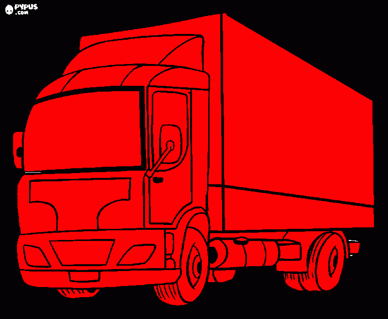 RED TRUCK coloring page