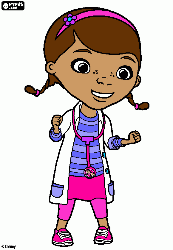 Redesigned Doc MC coloring page