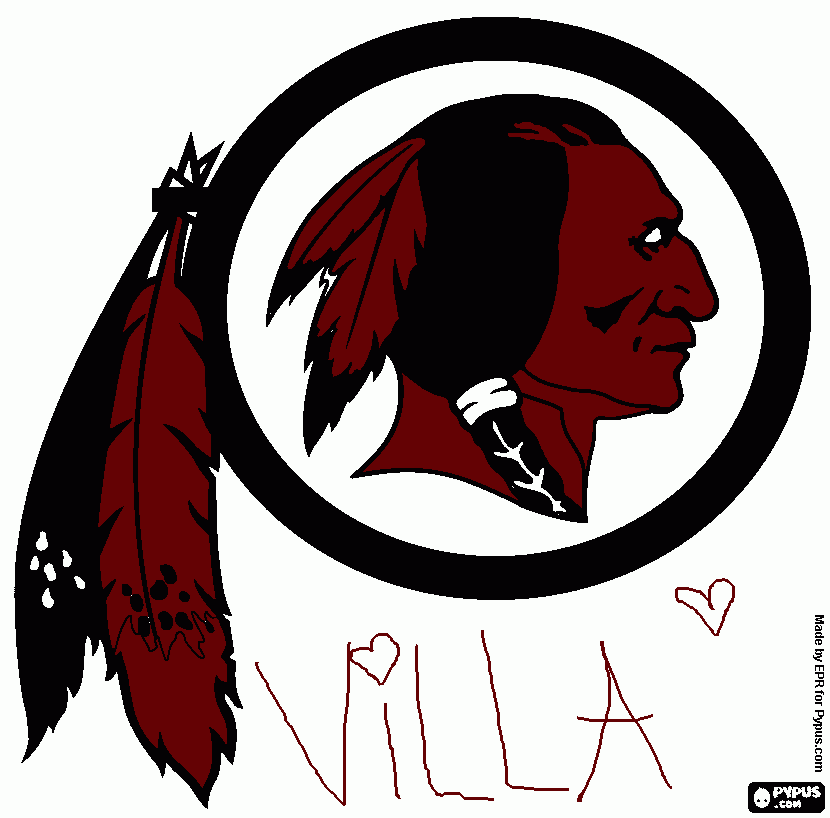 redskins rock coloring page