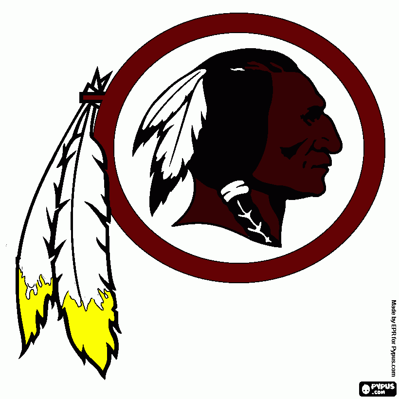 redskins coloring page