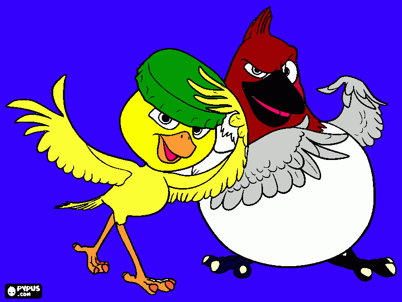 Rio birds coloring page